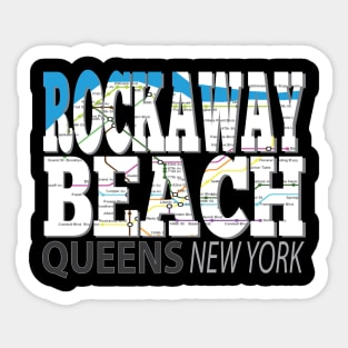 Fun Cool Rockaway Beach Queens New York with Subway Map Sticker